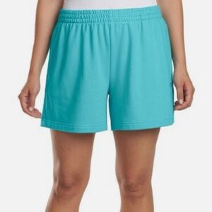 Champion Ladies French Terry Short Size L Aqua Excursion